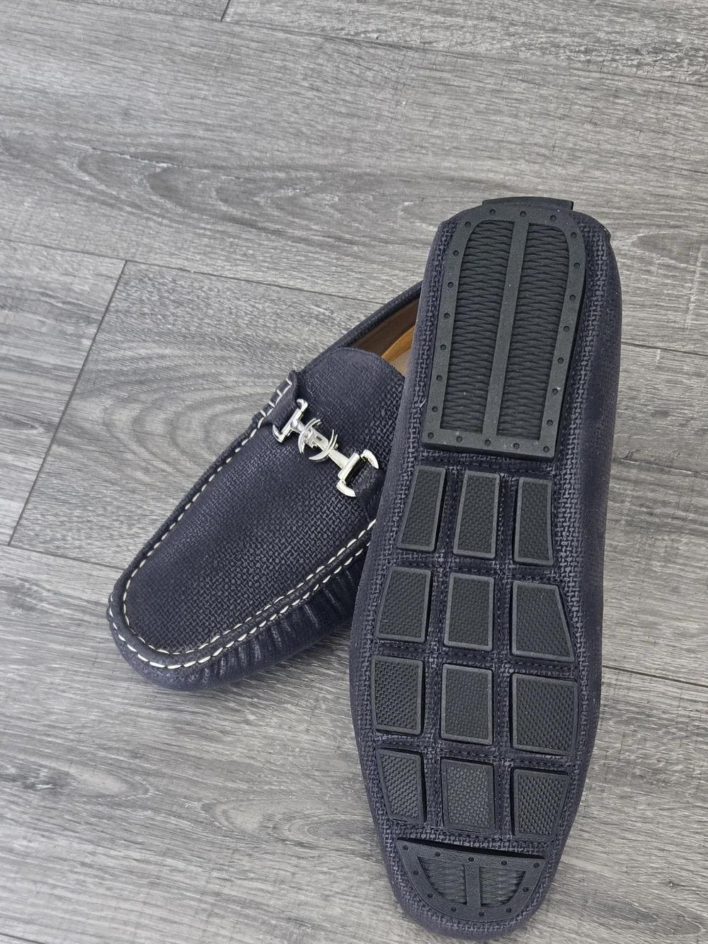 Phat Farm Comfort Tech Navy Horsebit Driving Loafers Men’s Size 13 # 694